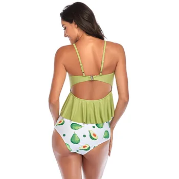 Naujas Sijonas Stilius Padalinta Bikini Komplektas Aukšto Juosmens maudymosi kostiumėlį, Pynimas Lapų Paplūdimio Moterų maudymosi Kostiumėliai, 2021 M. Vasaros Maudymosi Kostiumėlis Dviejų dalių Kostiumai