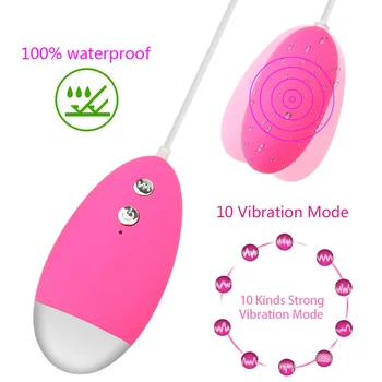 Kiaušinių Vibratorius Sekso Produkto Nuotolinio Valdymo 10 Greičio Galingas Makšties Kamuolys Vibruojantis Kiaušinis Sekso Žaislai Moterims