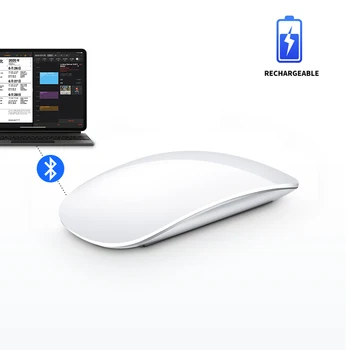 Bluetooth 5.0 Belaidės Pelės Įkraunamą Jutiklinį Roller Silent Magic Slim Mause Lazerinės Kompiuterio Pelės 