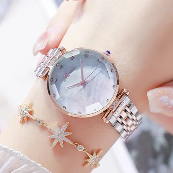 MEIBIN Nerūdijančio Plieno Laikrodžius Top Brand New Prabangių Japonijos Kvarco Judėjimas Rose Gold Dizaineris Elegantiško Stiliaus Laikrodžiai Wome