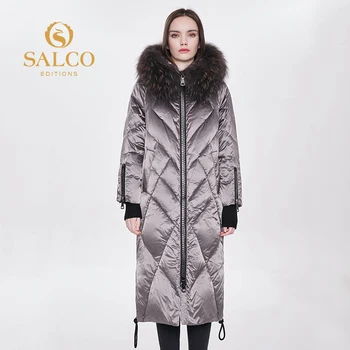 SALCO 2020 m., vėliau kaip geriausiai parduodamų gamtinių gyvūnų kailių pearl cotton ilgas kailis, šilta striukė striukė