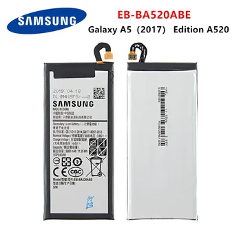 SAMSUNG Originalus EB-BA520ABE 3000mAh Baterija Samsung Galaxy A5 2017 Edition A520 SM-A520F A520K A520L A520S A520W A520F/DS