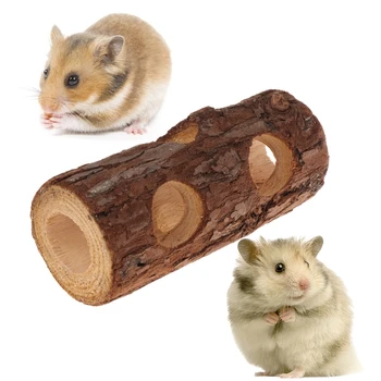 Žiurkėno Tunelio Natūralaus Medžio Kramtyti Žaislus Mažiems Gyvūnėliams, Voverė, Šinšilų