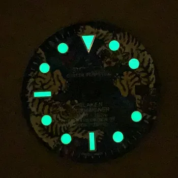 Naujas dial 28,5 mm laikrodžių priedai žalios šviesos tinka nh35 ciferblatas / nh36 judėjimas