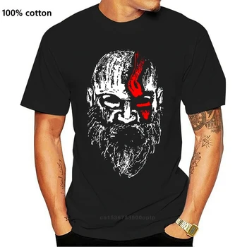 Vyras Kratos Karo Dievo Unisex Žaidimų Geek, Juoda T-Shirt Cool Atsitiktinis pasididžiavimas t marškinėliai, Unisex Mados