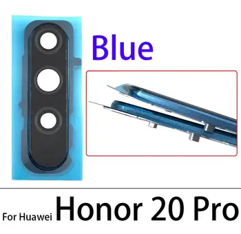 Naujas Galinio vaizdo Kameros Stiklo Objektyvo Dangtelis su Rėmo Laikiklį Pakeisti Dalį Huawei Honor 20 Pro