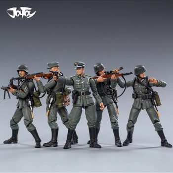 JOYTOY 1/18 Veiksmų Skaičius, antrojo pasaulinio KARO Vokietija Wehrnacht Kareivis Karo (5VNT/Set) Modelis Žaislų Kolekcija
