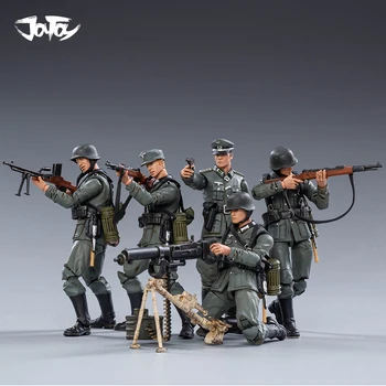 JOYTOY 1/18 Veiksmų Skaičius, antrojo pasaulinio KARO Vokietija Wehrnacht Kareivis Karo (5VNT/Set) Modelis Žaislų Kolekcija