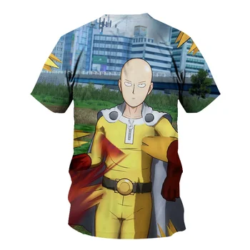 2021 m. Vasarą Naujų Vyrai Moterys T-Shirt 3D Spausdinimo Mielas Anime Vienas Smūgis Vyras Palaidinukė Harajuku Mados Unisex Trumpas Rankovės Streetwear