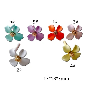 Multicolors Spalva Padengti Gėlių Stud Auskarai Priedai Eardrop Pakabukas Karoliai, Papuošalai Komponentas 
