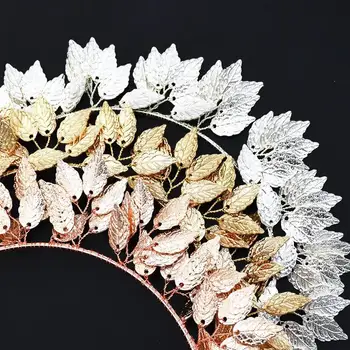 Rankų Darbo Graikų Lapų Rožančiai Vestuvių Šukuosena Baroko Tiara Lankelis Hairband Moterų Bridal Crown Vestuvių Plaukų Aksesuarai