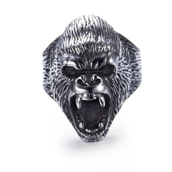 2021 Naujas Gorila Kaukolė Lydinio Žiedas Vyrams Retro Perdėti Asmenybės Mados vyriški Žiedai, Papuošalai, Aksesuarai,