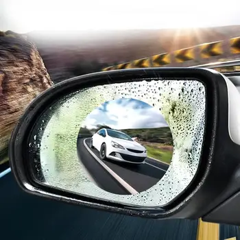 2vnt Automobilio galinio vaizdo Veidrodėlis, Lietaus Plėvele Šoninių Langų Plėvelė Atbulinės eigos Veidrodis per Visą Ekraną Anti-Rūko Nano Vandeniui Filmas