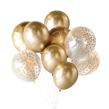 9pcs/set baliono rinkinys mix latekso folija metalo balionus, gimtadienio dekoravimas vestuvių deco šalies balionu reikmenys kūdikių dušas