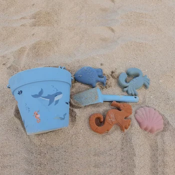 Vaikai Smėlio Žaislų Rinkinys Silikono Paplūdimio Žaislas Kūdikiui Žaisti Vandens Įrankis su Kastuvą smėlio dėžių Vaikams Berniukų, Mergaičių Vasaros Lauko Žaidimas