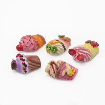 Creative 3d braškių vaisių pyragas šaldytuvas magnetai, šaldytuvas lipdukai modeliavimas maisto šaldytuve apdailos pranešimą lipdukai