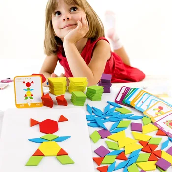 FEOOE 155pcs Medinės Dėlionės Valdybos Nustatyti Spalvinga Kūdikių Montessori Švietimo Žaislai Vaikams Mokymosi Plėtoti Žaislas DYD