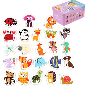 Vaikai Atitikimo Puzzle Gyvūnų Transportavimo Vaisių, Daržovių, Ankstyvo Mokymosi Žaislai, Kūdikių Vaikų Švietimo Žaislas Dovana