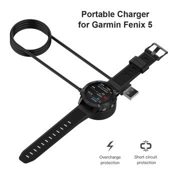 Nešiojamų Smartwatch Įkroviklis Dokas Žiūrėti Maitinimas USB Įkrovimo Kabelis Laido Stotis Stovi Garmin Fenix 5/Pirmtakas 55/158/945 LTE