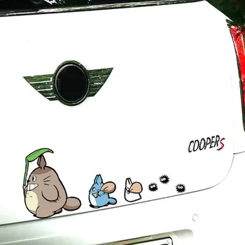 Anime Cartoon Totoro Automobilių Reikmenys Juokinga Kūrybos Vandeniui Automobilio Langą Kūno Lipdukai Lipdukas Dekoras Auto Išoriniai Priedai