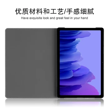 Atveju karvės odos Skirtas Samsung Galaxy Tab A7 10.4 colių 2020 Apsaugine danga natūralios Odos SM-T500 SM-T505 SM-T507 Tablet Atvejais