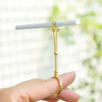 Rūkymo Reikmenys, Metalo Žiedas Turėtojas Praktinių Nešiojamų Cigaretės Laikiklis Apkaba Piršto Ranka