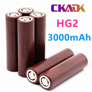 Original18650 HG2 3000mAh baterija 3,6 V išleidimo 20A 18650 baterija LGHG2 3000MAH), 3,7 V 18650 baterijos Galia