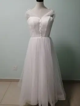 KAUNISSINA Vestuvių Suknelės trumpomis Rankovėmis Off Peties Tiulio Paprasta Balta Nuotakos Suknelė 2021 Vestidos De Noiva Nuotakos Suknelė Plius Dydis