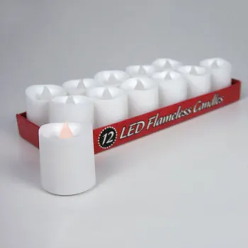 12pcs Flameless LED Žvakė Mirgėti Šviesos Lempos Apdailos, Elektros baterijomis, Žvakės, Geltona Arbata Šviesos Šalis, Vestuvių Žvakė