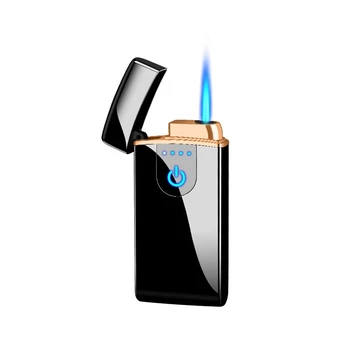 Vėjo Fakelas Žiebtuvėliai Jet USB Žiebtuvėlis Kūrybos Dujų-Elektros Dvejopo naudojimo Flameless Cigarečių Degiklio Dujų Jutiklis Elektros Lengvesni