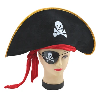 Karibų Piratų Skrybėlę Helovinas Priedai Kaukolė Skrybėlę Piratavimo Skrybėlės Corsair Bžūp Šalių Rekvizitai Cosplay Kostiumų Teatras Cosplay Rekvizitai