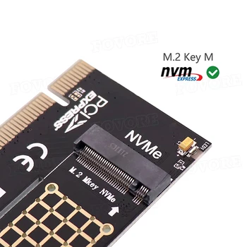 NVMe PCIe į M2 Adapteris M. 2 2230 2242 2260 2280 SSD PCI-e 3.0 Konverteris Kortelės Palaikymas PCI Express X16