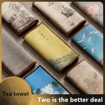 Kinijos aukšto rango arbatos rankšluostį audinio staltiesė vandens absorbentas kilimėlis puodą rankšluosčiu arbatos kilimėlis sutirštės arbatos dėklas stalo reikmenys rankšluostį