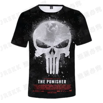 2021 Naujas Vasaros Punisher 3D marškinėliai Vyrams, Moterims, Vaikams, Mados Streetwear Berniukas, Mergaitė, Vaikų trumpomis Rankovėmis Spausdinti marškinėliai Kietas Viršūnes Tee
