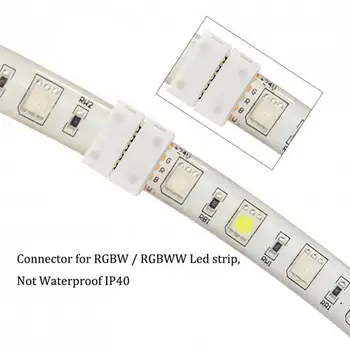10mm 4pin L Formos, Lanksti LED Šviesos Juostelės Jungtis RGB Solderless 90 Laipsnių Kampas Jungtys 5050 Šviesos Juosta Naujas
