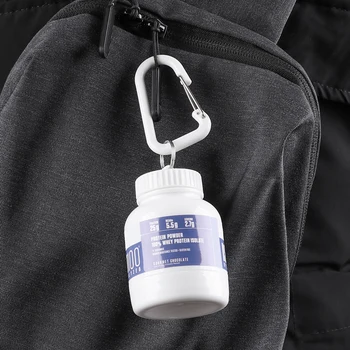 100ML Mini Nešiojamieji Baltymų Milteliai Buteliuke Su Keychain Sveikatos Piltuvą Medicinos Butelį Reklamos Butelis Lauko Sporto Butelis