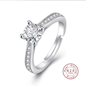 2021 Mados Madinga 925 Sterling Silver Crystal Dizaineris Žiedas Moterims Šakės Nustatymas Cirkonis Sužadėtuvių, Vestuvių Žiedai Papuošalai