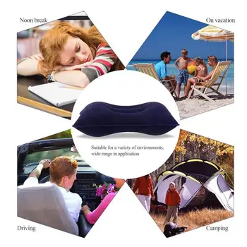 Nešiojamų Ultralight Pripučiami PVC Nailono Oro Pagalvės Kempingas Miego Pagalvėlė Kelionės, Žygiai, Paplūdimio Automobilių Plokštumos Galva Poilsio Stovykla Įrankių