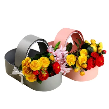 Karšto Lopšys Gėlių Lange Rožių Gėlių Kompozicijų Krepšelis Dovanų Dėžutes, Romantiškas Gėlių Gėlių Pakavimo Dėžės Vestuvių Namų Dekoro