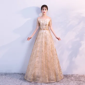 2020 Karšto Pardavimo Elegantiškas Bridesmaid Dresses Satino Tiulio-Line Trumpas Rankovės Vestuves Chalatai Prom Dresses Moterų cheongsam