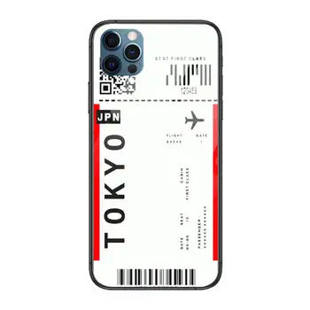 Lėktuvų bilietai, brūkšninis kodas Mados Telefono dėklas padengti KOLEGA A91 9 83 79 92s 5 F9 A7X Reno2 Realme6pro 5 juoda tpu ląstelių dangtis