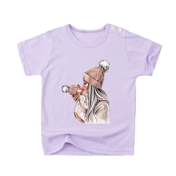Šilumos Perdavimo Lipdukas Puiki Mama Kūdikio Marškinėliai, Geležies Lipdukas Drabužių Aplikacijos 