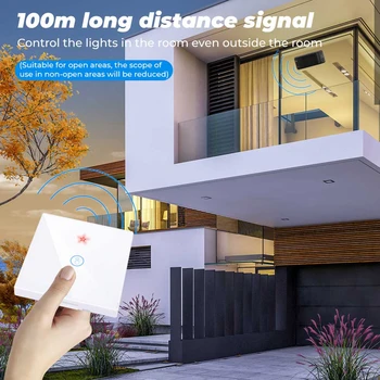 Tuya Smart Home APP WiFi Touch Jungiklį Šviesa RF 433Mhz Sienelė 