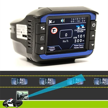 Automobilių DVR Kamera, Diktofonas 2 In 1 Auto Automobilis Anti Radaro Detektorius Brūkšnys Cam 140 Laipsnis Dashcam HD 720P anglų ir rusų Balso