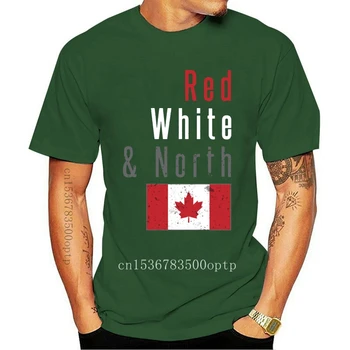 Vyriški Raudona Balta ir Šiaurės Kanados CAD Kanados Vėliavos Meilė marškinėliai Dizaino marškinėliai, Euro Dydis S-3xl Modelis Garsaus marškinėliai