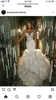 Custom vestuvinė suknelė, viršus+ ilgas traukinys duobute ,mermaid stiliaus
