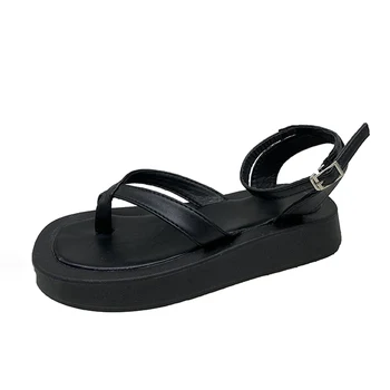 2021 Sandalai Shoes Moterų Kostiumas Moteriška Smėlio spalvos Vasaros Kulniukai Fifo Platforma Keksas, batų Naujas Mažas Juodas Mados Sprin