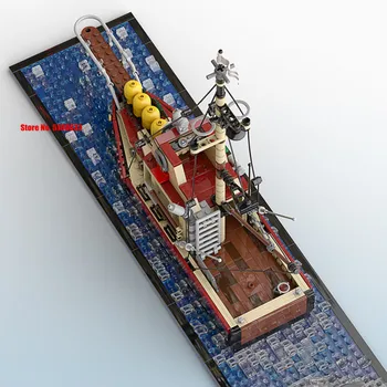 Naujas 1235PCS Filmo Nasrai Orka Laivo Žvejybos Valtis Modelis Draugais Blokai Miestas Laivo Plytų Žaislas Vaikams Kalėdų Dovana
