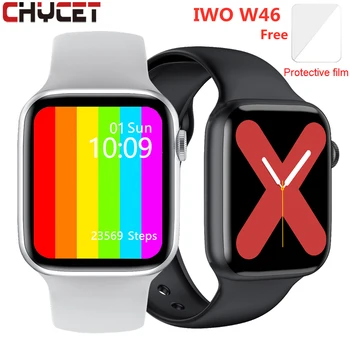 2021 IWO W46 Ir W26 Smart Watch Vyras IP68 Vandeniui Širdies ritmo/Kraujo Spaudimo Monitorius IWO 13 Smartwatch Moterims Skirta 