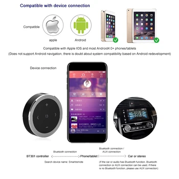 Automobilio Bluetooth, Nuotolinio Valdymo Pultelis Mobiliojo Telefono Selfie Vaizdo Vairas Vienu Rankena Laikiklis Žaidėjas Imtuvo Vidų Accessor